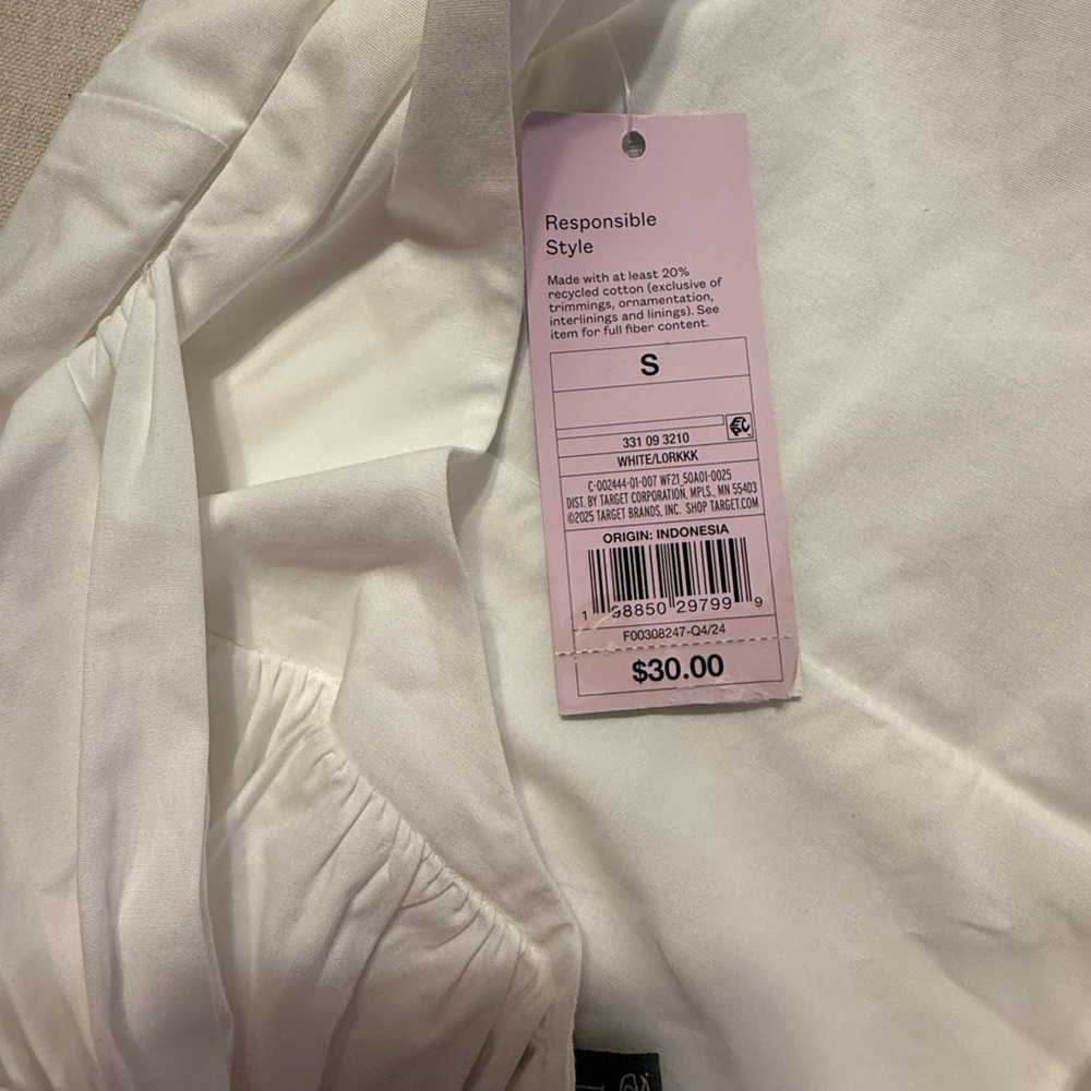 Wild Fable White Backless Mini Dress NWT Size Small - Picture 5 of 6